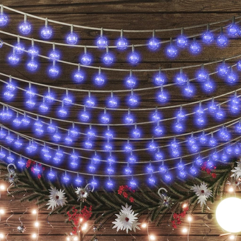 String of LED lights, 40 m, 400 blue LEDs, 8 functions