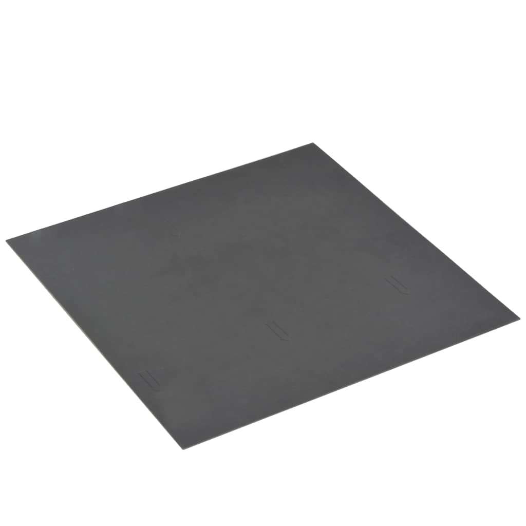 grīdas flīzes, 20 gab., pašlīmējošas, 1,86 m², PVC, melnas