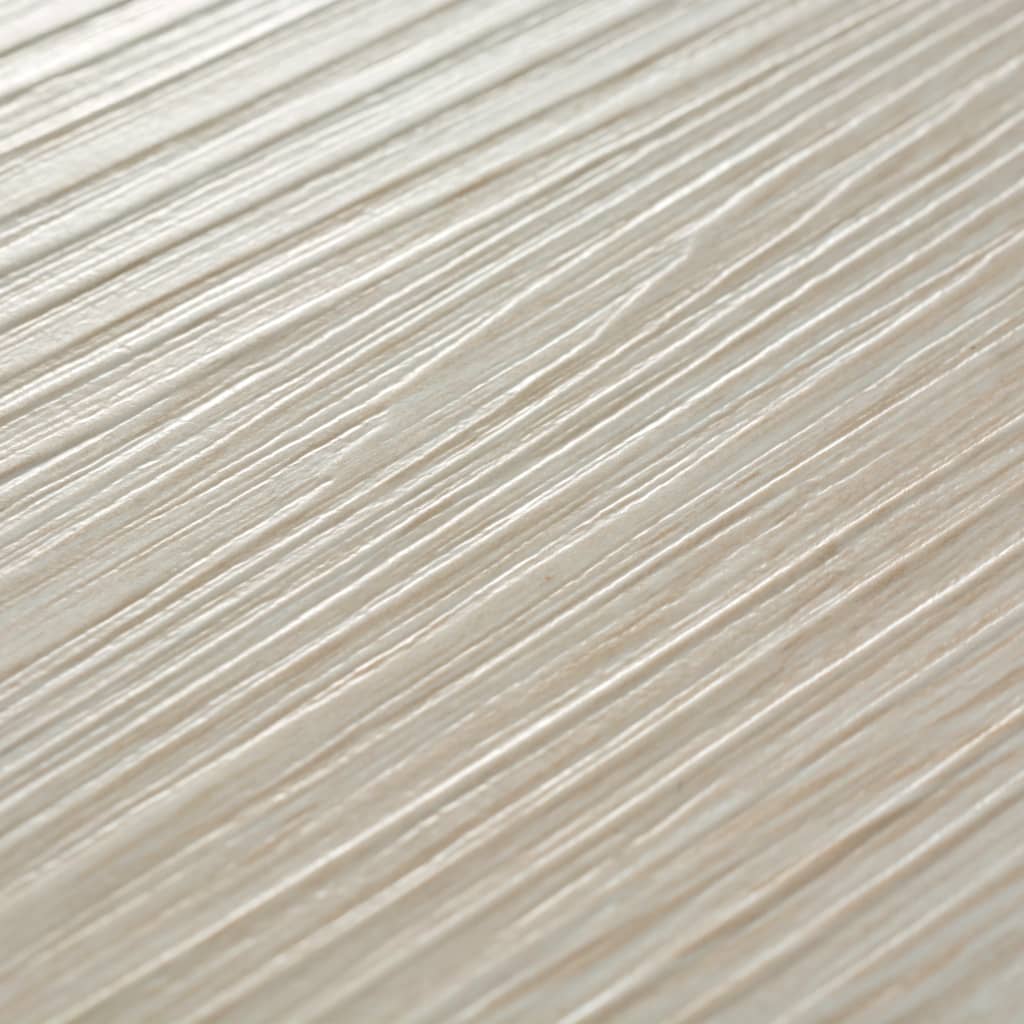 grīdas dēļi, pašlīmējoši, 5,21 m², balta ozolkoka krāsa, PVC