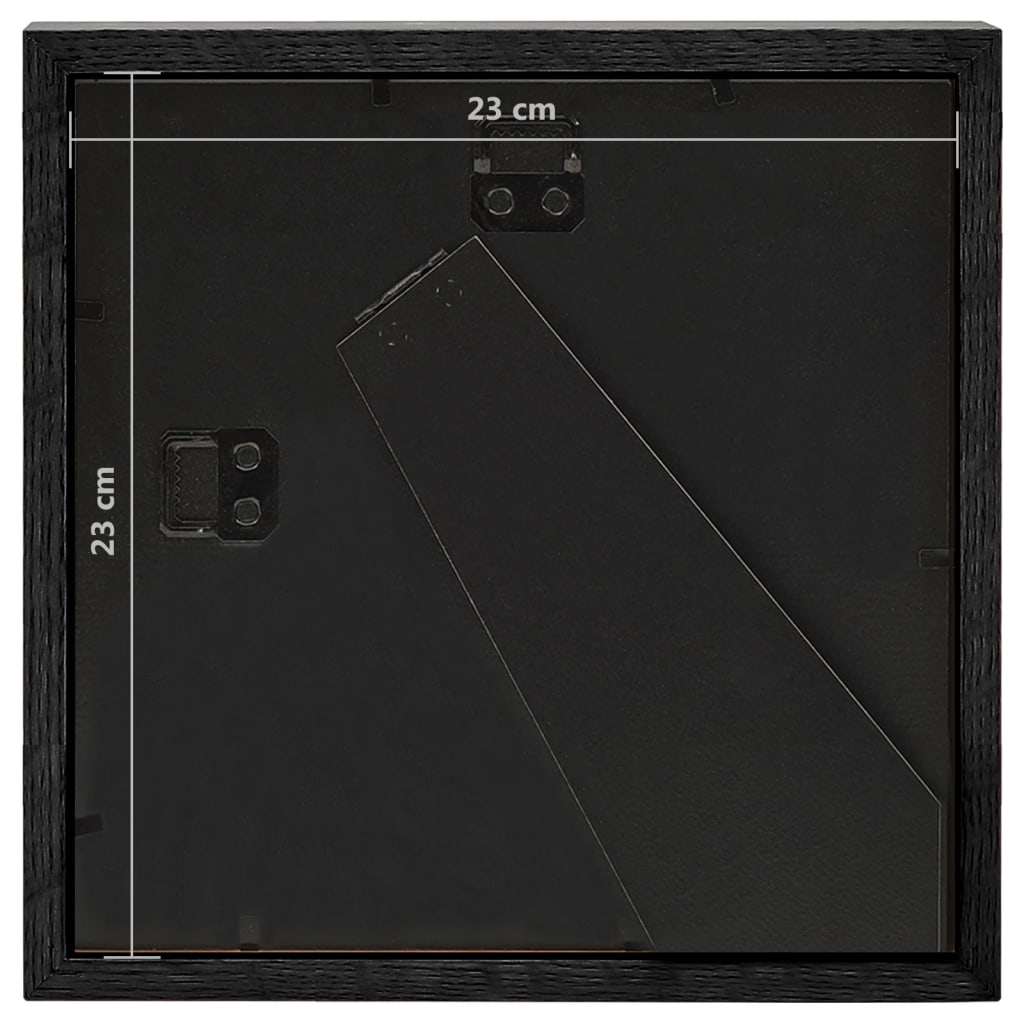 3D photo frames, 3 pcs., black, 23x23 cm, 13x13 cm for pictures