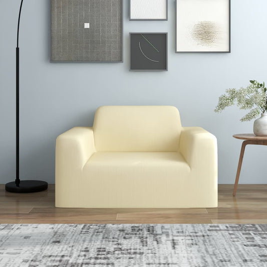 flexible sofa cover, cream polyester