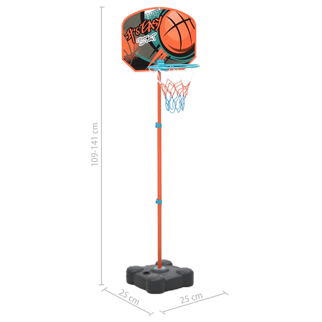 basketbola komplekts, regulējams 109-141 cm, pārvietojams