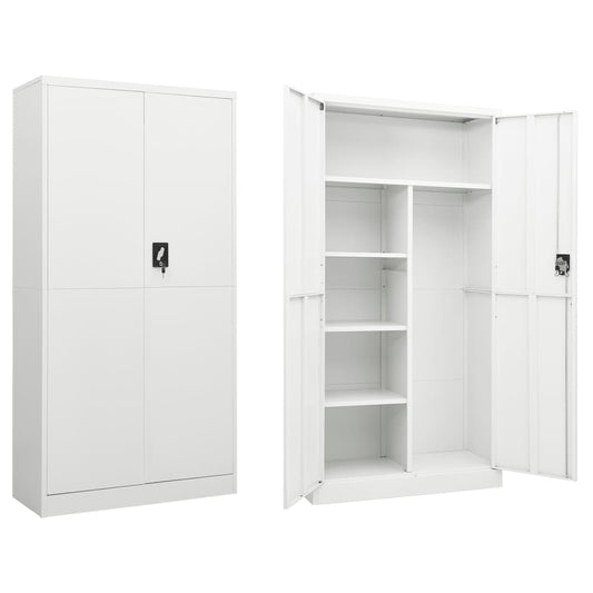 гардеробный шкаф, 90x40x180 см, белый, сталь