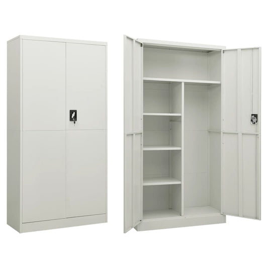 гардеробный шкаф, 90x40x180 см, светло-серый, стальной