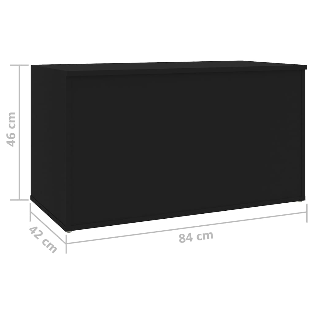 комод, черный, 84x42x46 см, инженерная древесина