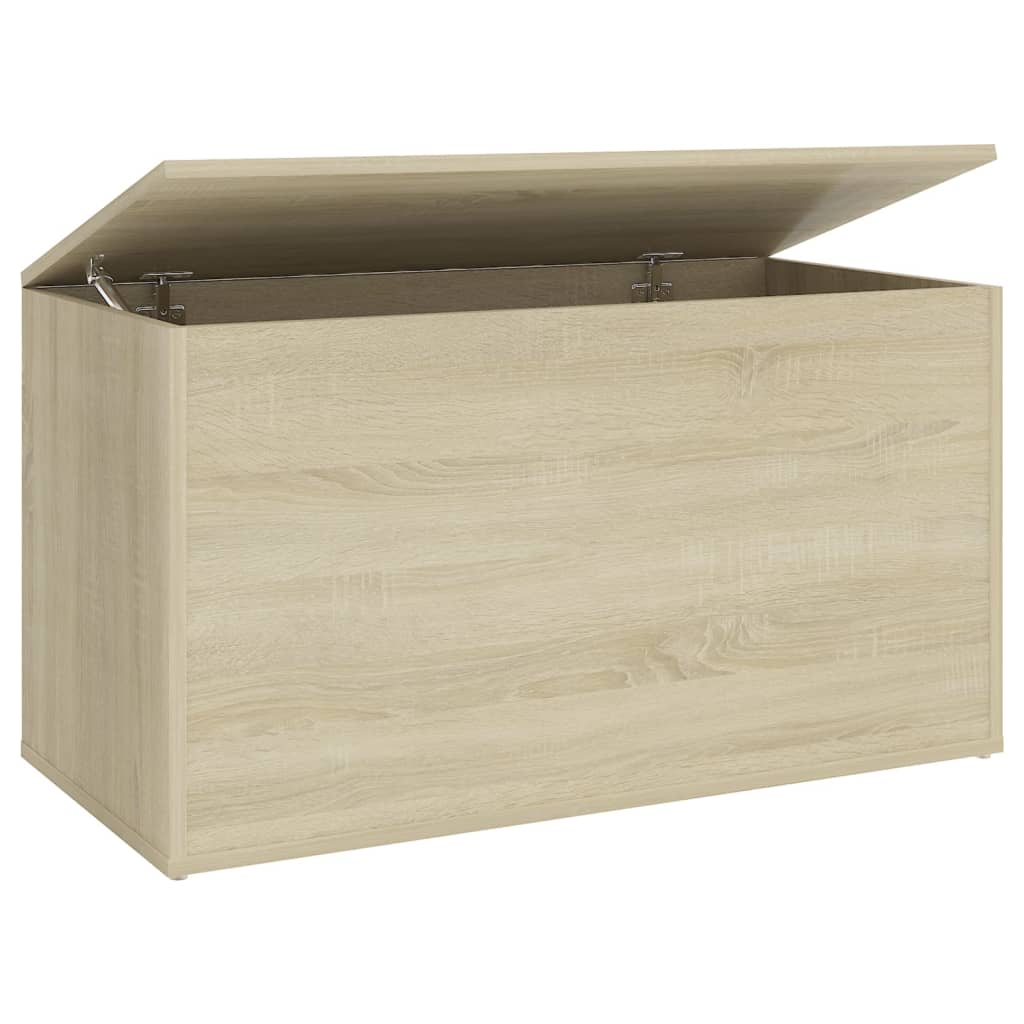 storage chest, oak, 84x42x46 cm, engineered wood