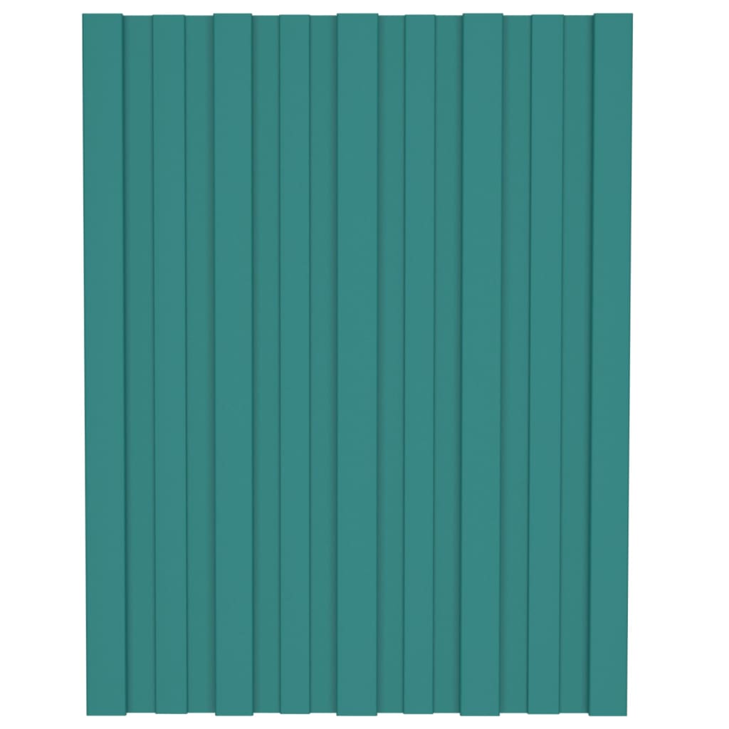 jumta paneļi, 36 gab., cinkots tērauds, zaļi, 60x45 cm