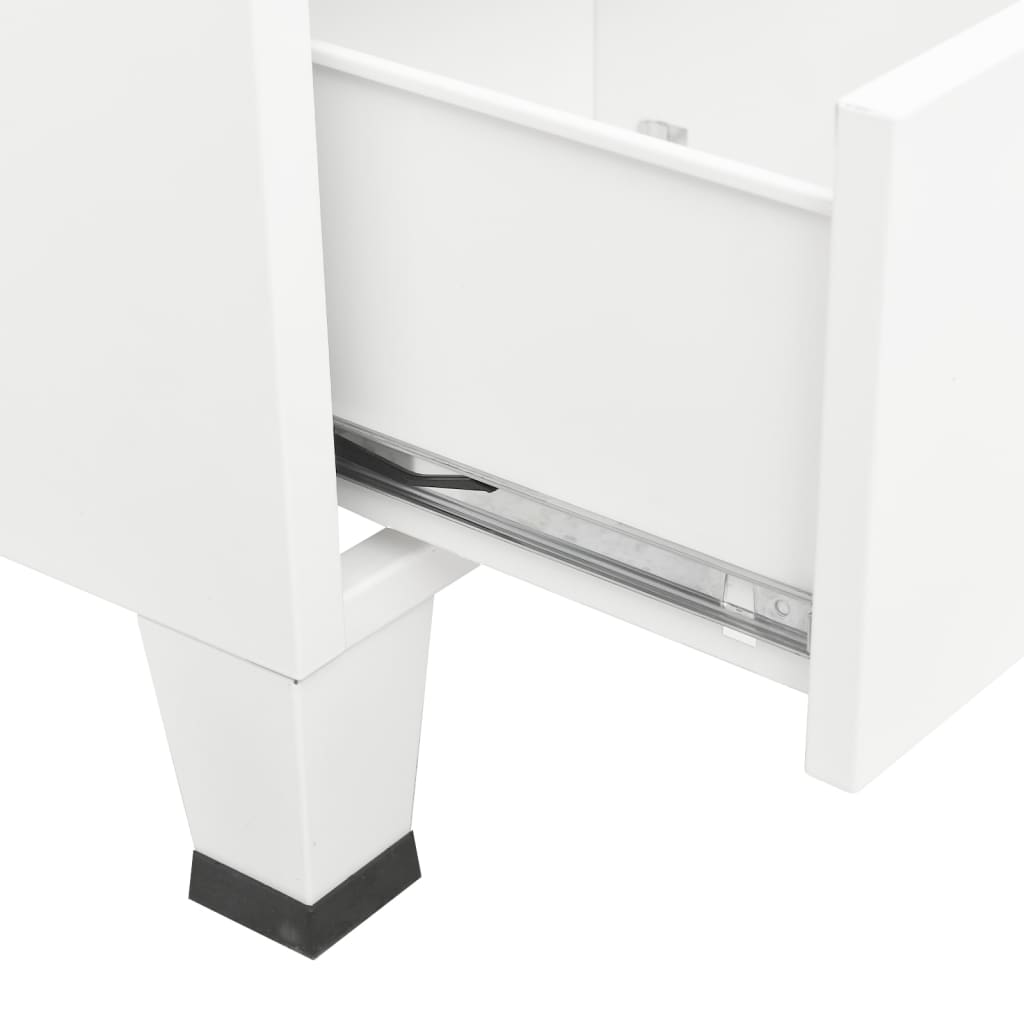 шкаф, белый, промышленный дизайн, 70x40x115 см, металл
