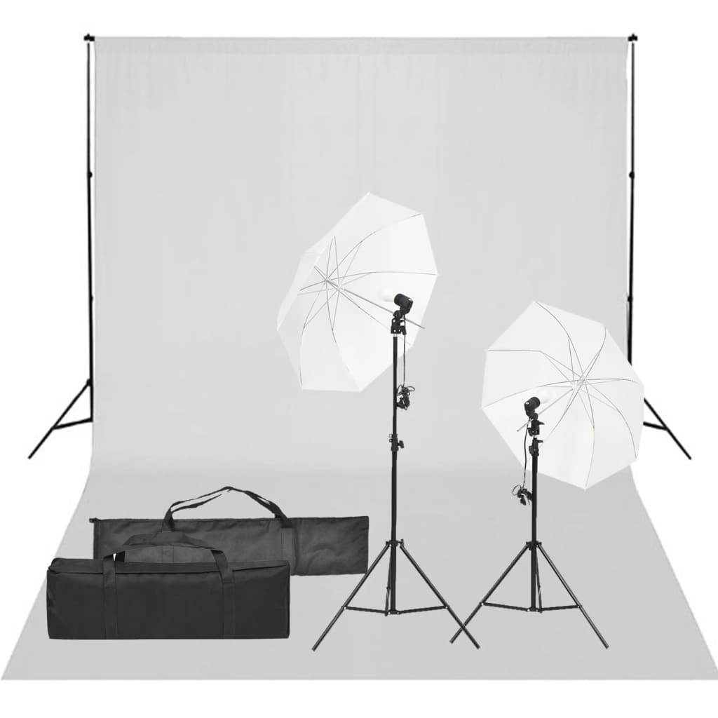 photo studio set, lights and background