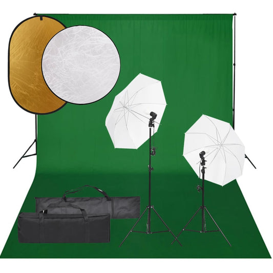 photo studio set - lights, background, reflectors