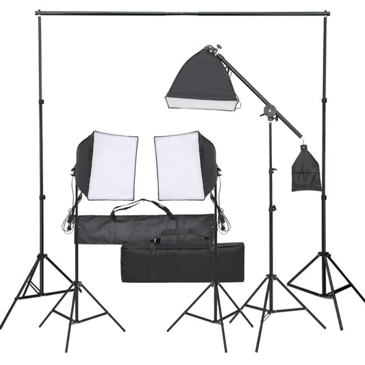 photo studio set, lights