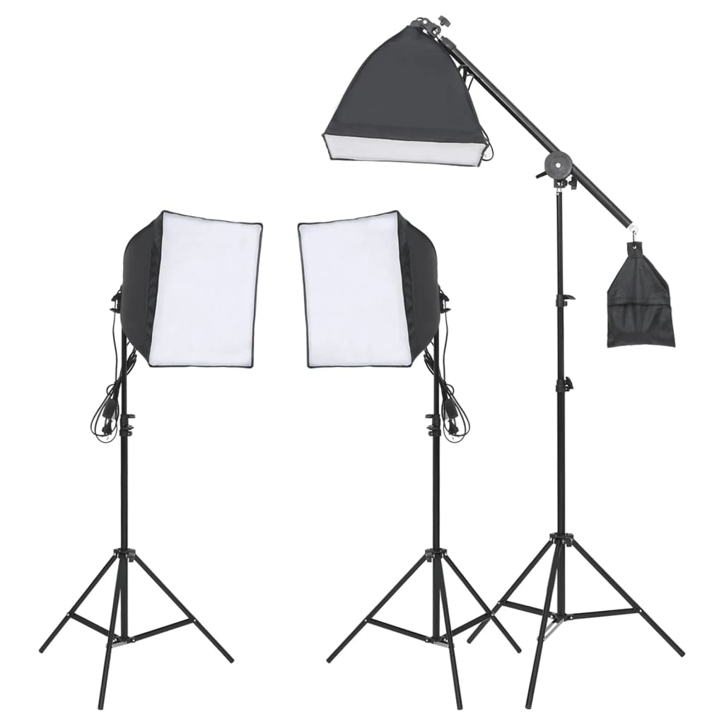 photo studio set, lights and background