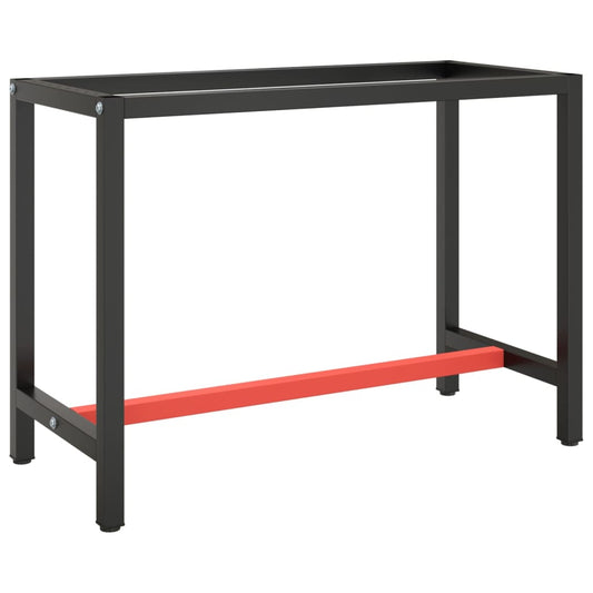 workbench frame, 110x50x79 cm, matte, black, red, metal