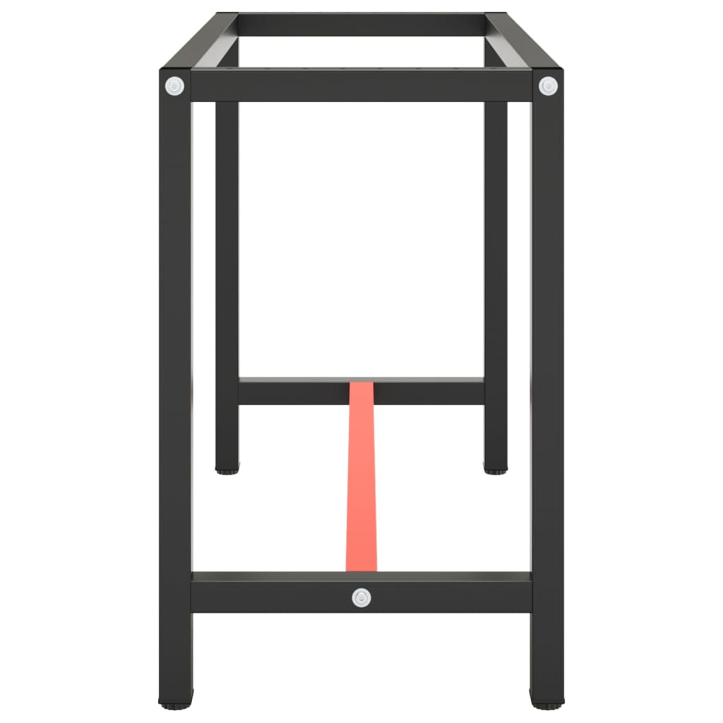 workbench frame, 110x50x79 cm, matte, black, red, metal