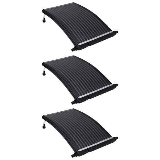 solar pool heating panels, 3 pcs., curved, 110x65 cm