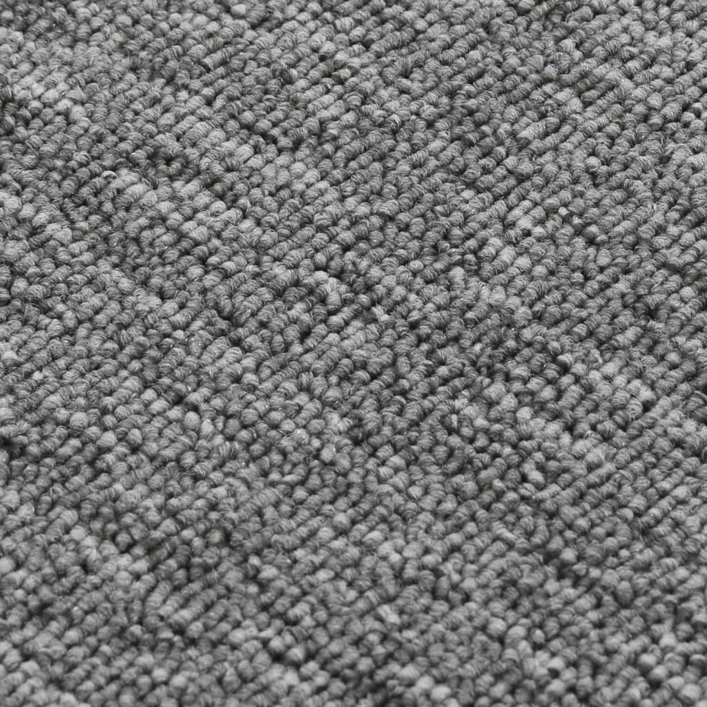 kāpņu paklāji, neslīdoši, 15 gab., 60x25 cm, pelēki, taisnstūra