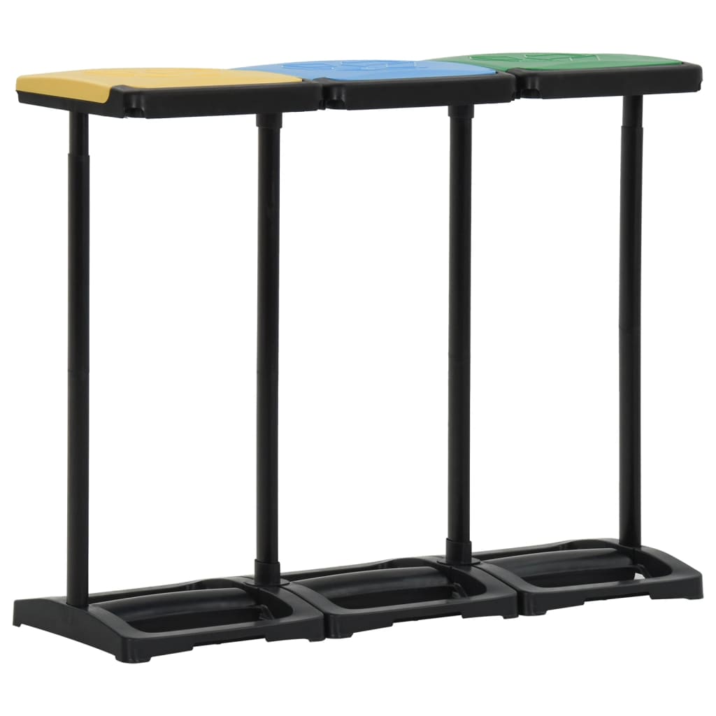 garbage bag stand with lids, 240-330 l, multi-colored PP