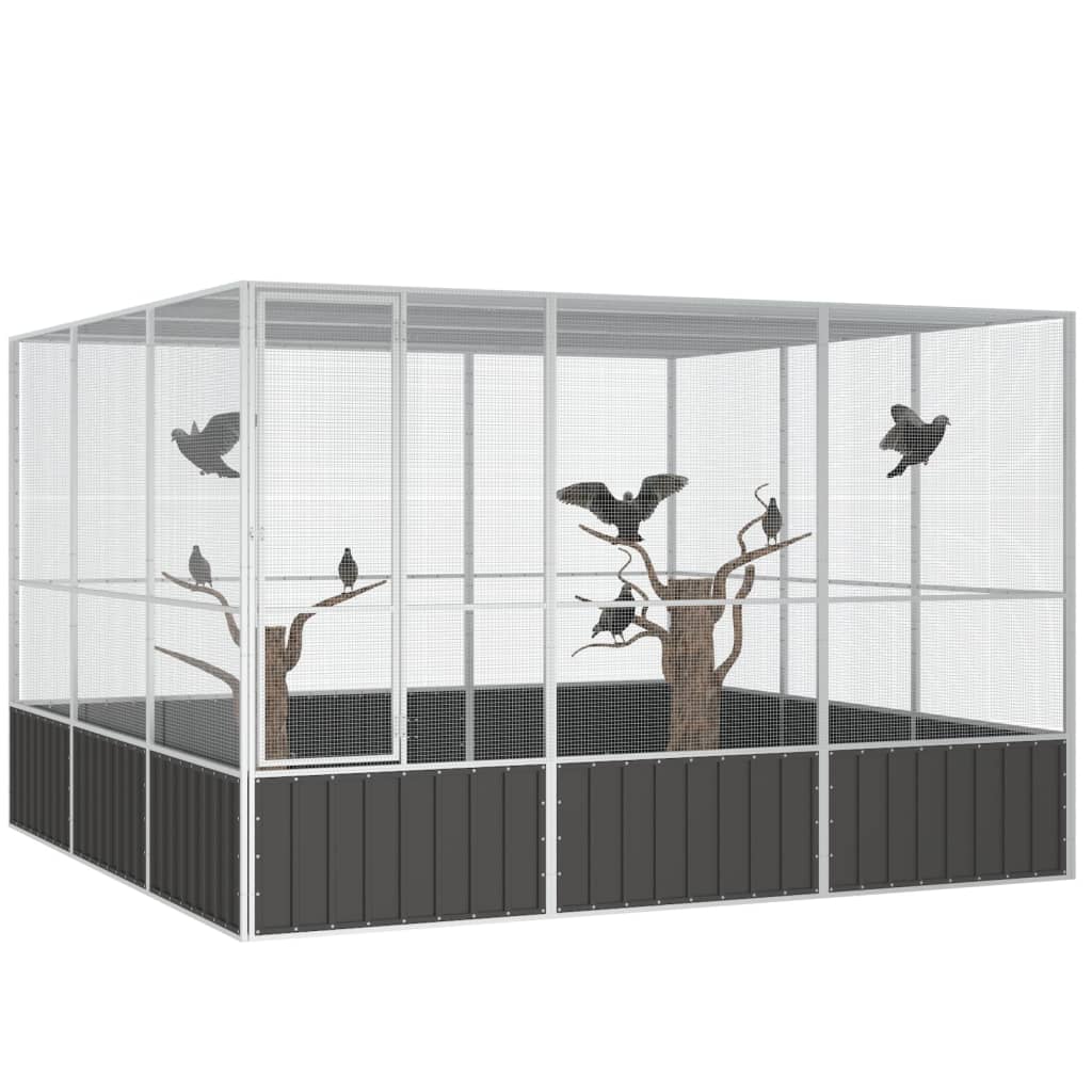 bird cage, anthracite gray, 302.5x324.5x211.5 cm, steel