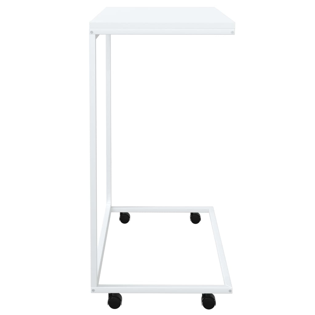 стол на колесиках, белый, 55x35x70 см, инженерная древесина