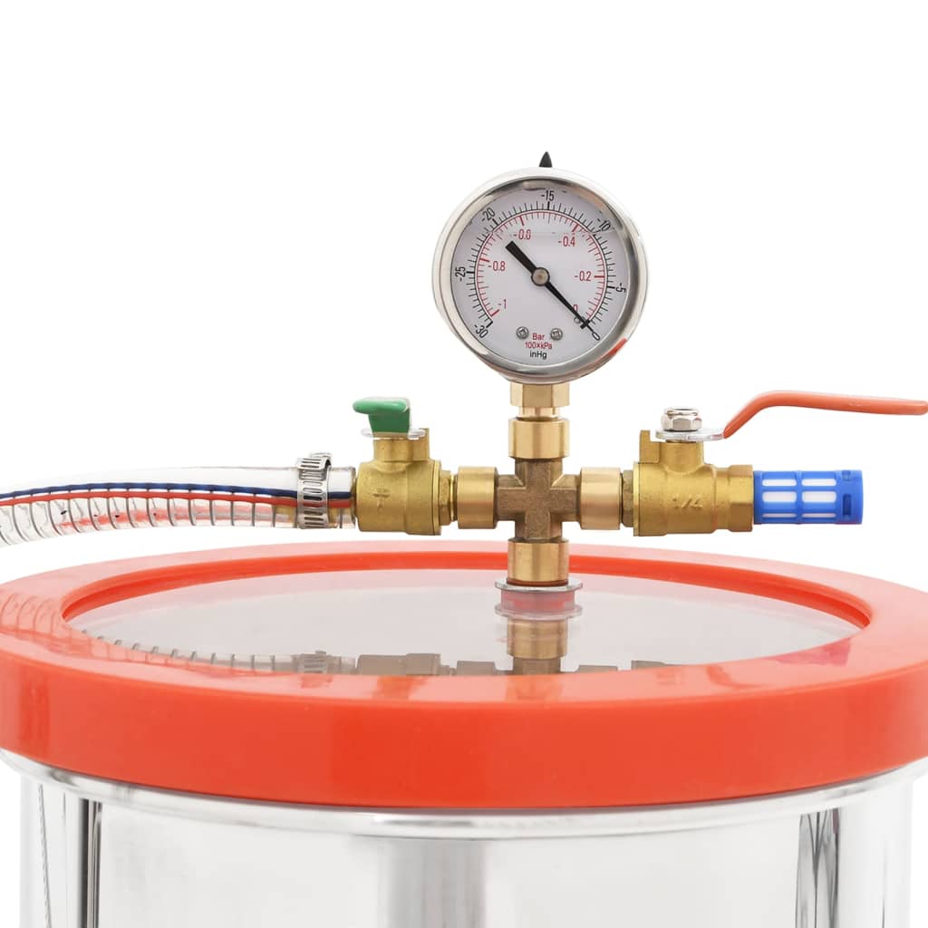 vacuum chamber with single-stage pump, 7.4 l