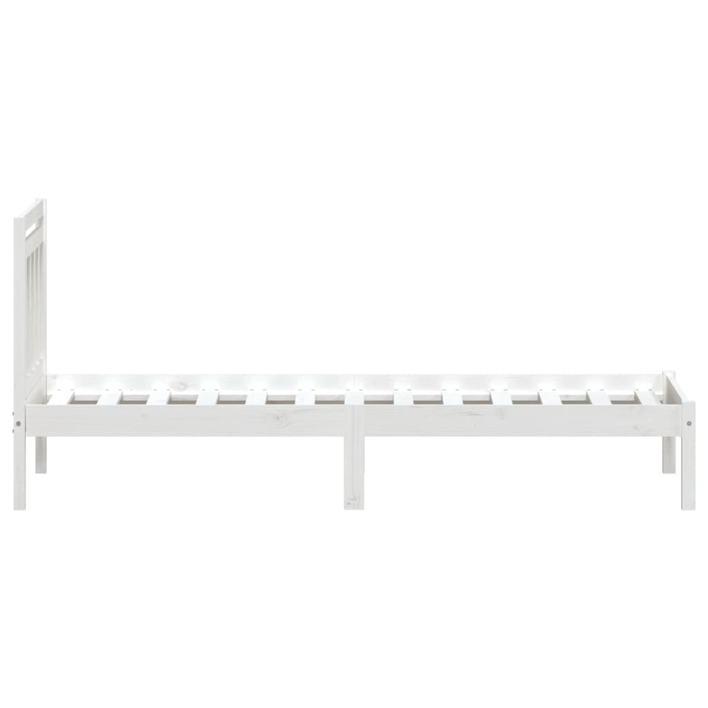 gultas rāmis, balts, priedes masīvkoks, 100x200 cm