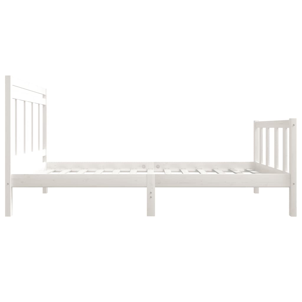 gultas rāmis, balts, masīvkoks, 100x200 cm