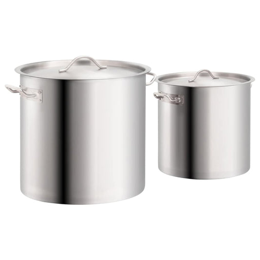2-piece soup pot set, 50/25 L, stainless steel