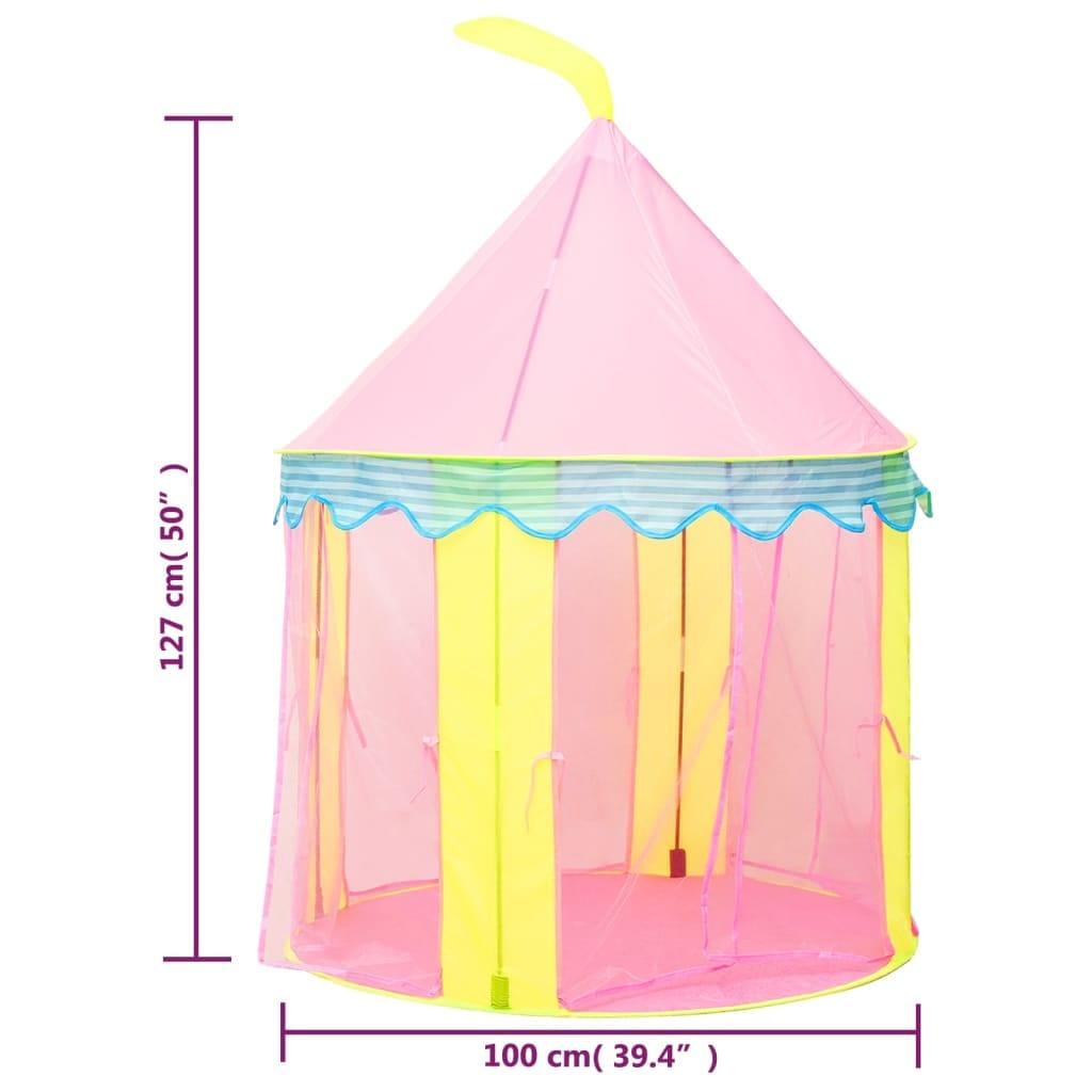 rotaļu telts ar 250 bumbiņām, rozā, 100x100x127 cm - amshop.lv