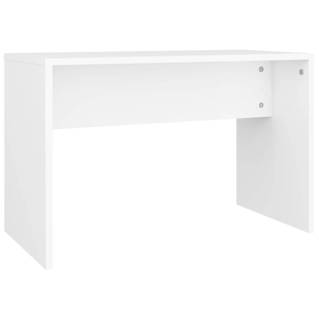 зеркальный стол-скамья, белый, 70x35x45 см, инженерная древесина