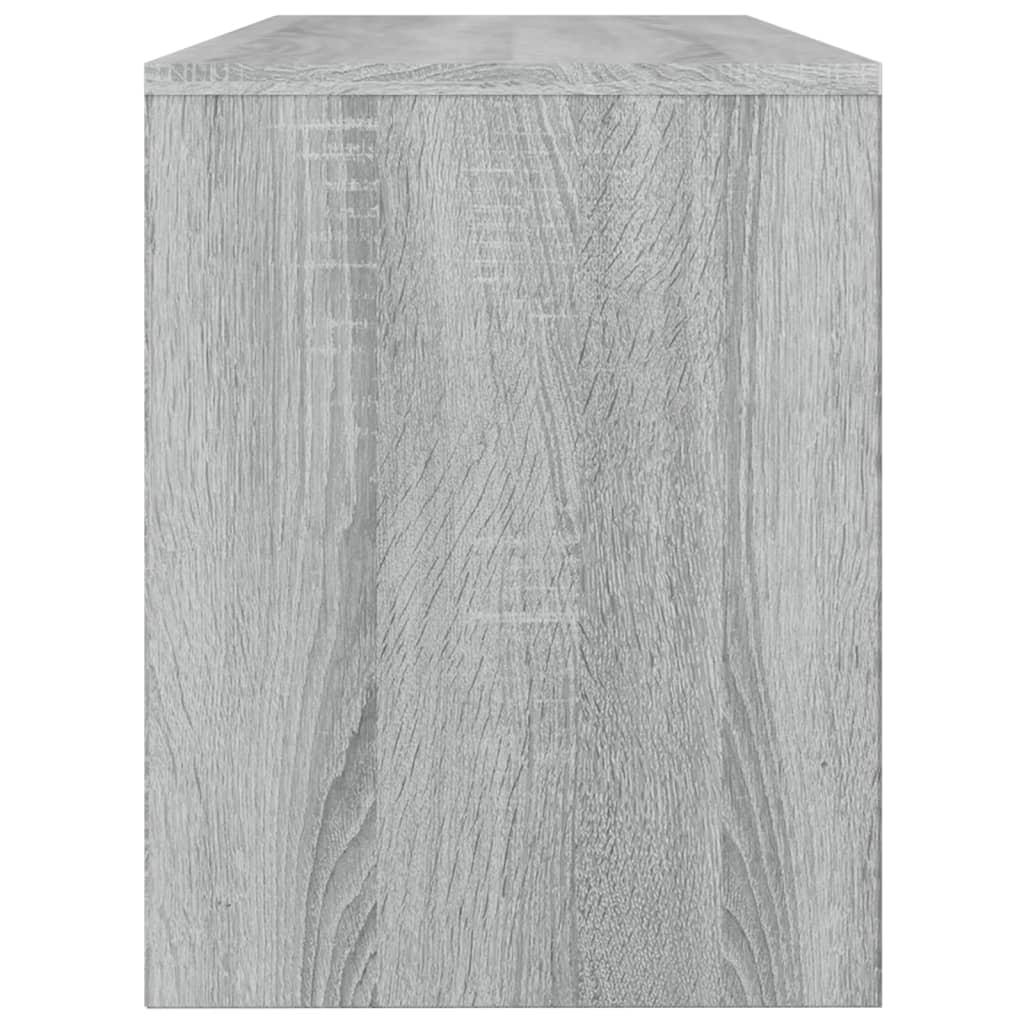 зеркальный стол-скамья, серый, 70x35x45 см, инженерная древесина