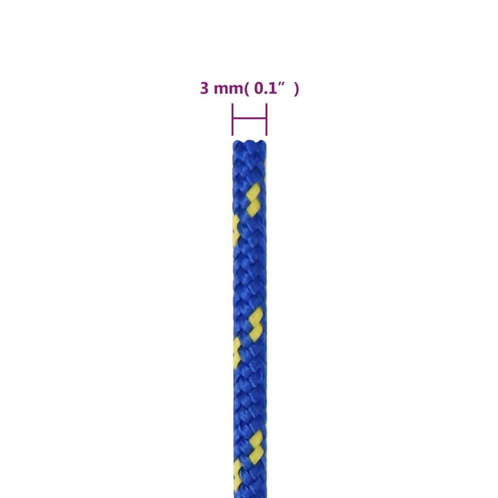 laivu virve, zila, 3 mm, 100 m, polipropilēns