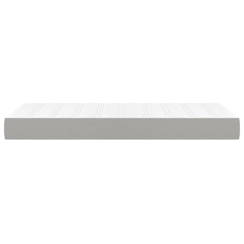 Матрас с карманными пружинами, светло-серый, 90x190x20 см, ткань