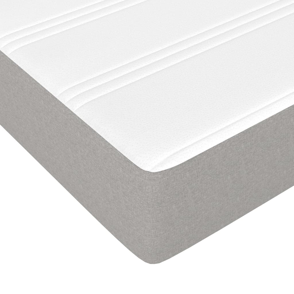 pocket sprung mattress, light gray, 90x190x20 cm, fabric