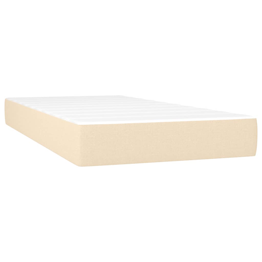 pocket sprung mattress, cream, 90x190x20 cm, fabric