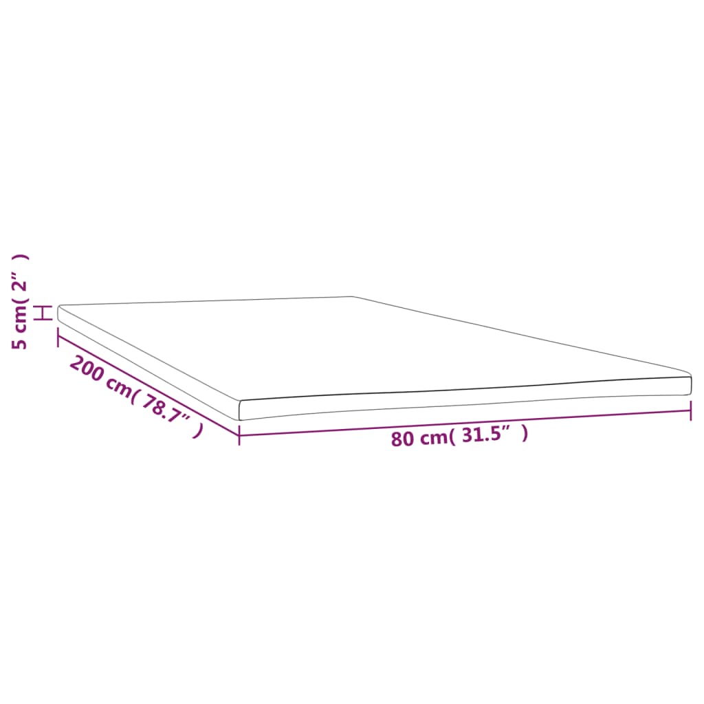 mattress topper, 80x200x5 cm