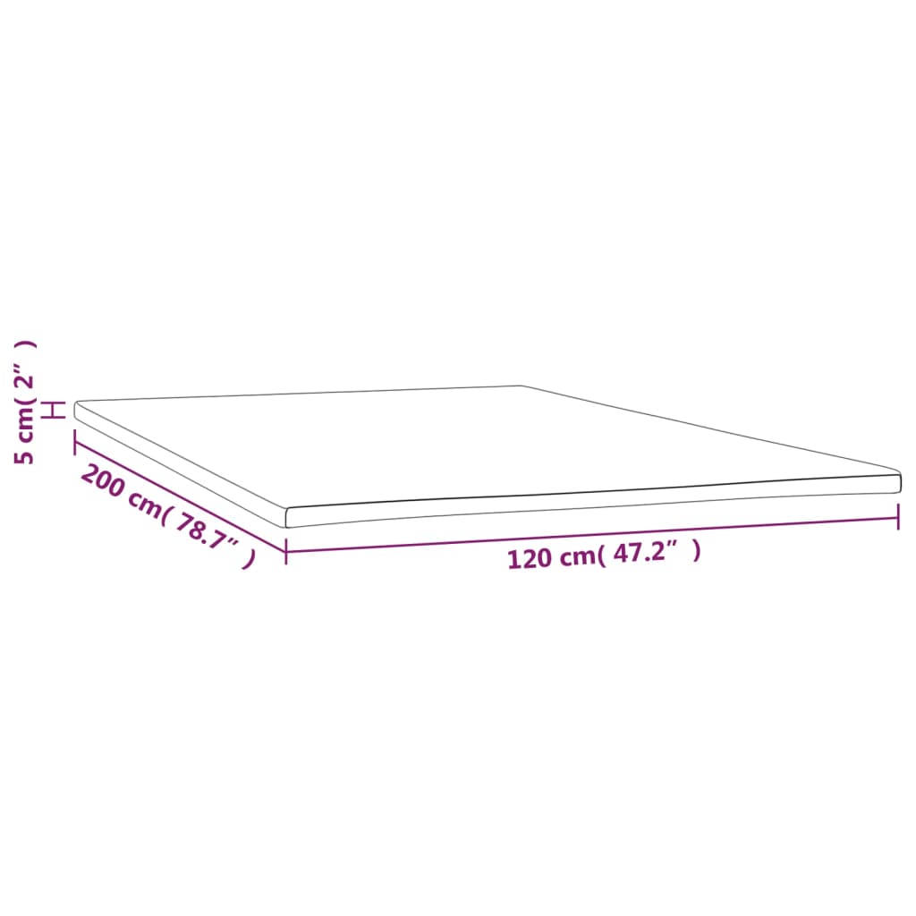 mattress topper, 120x200x5 cm