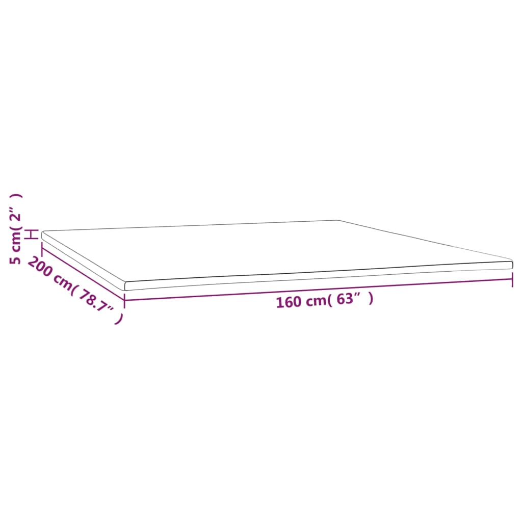 mattress topper, 160x200x5 cm