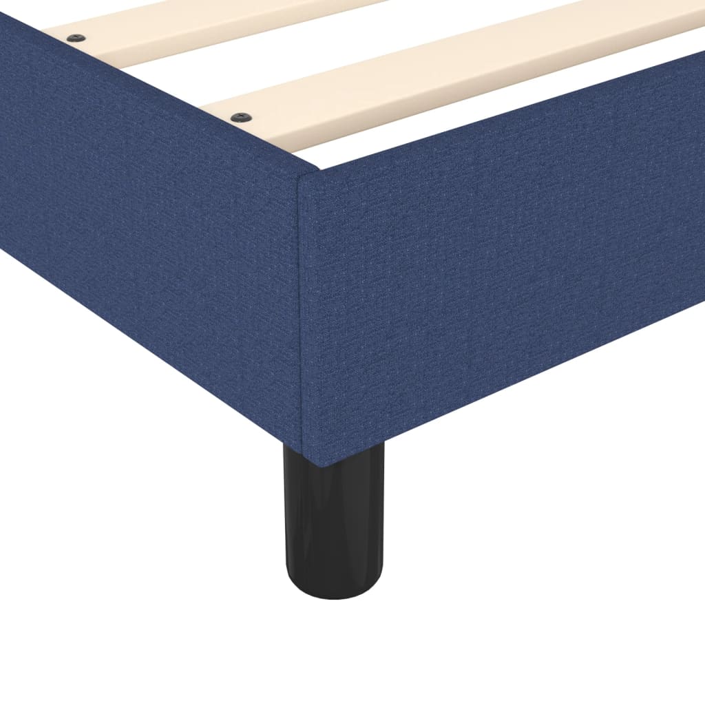 atsperu gultas rāmis, zils, 120x200 cm, audums