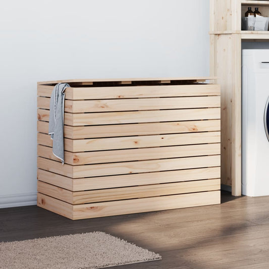 laundry basket, 88.5x44x66 cm, solid pine wood