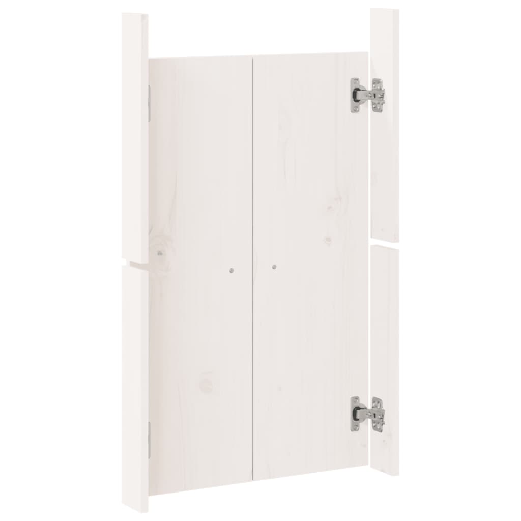 outdoor kitchen door, white, 50x9x82 cm, solid pine wood