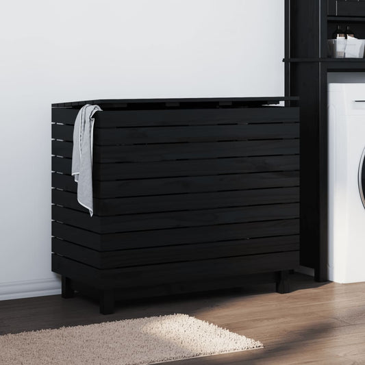 laundry basket, 88.5x44x76 cm, solid pine wood