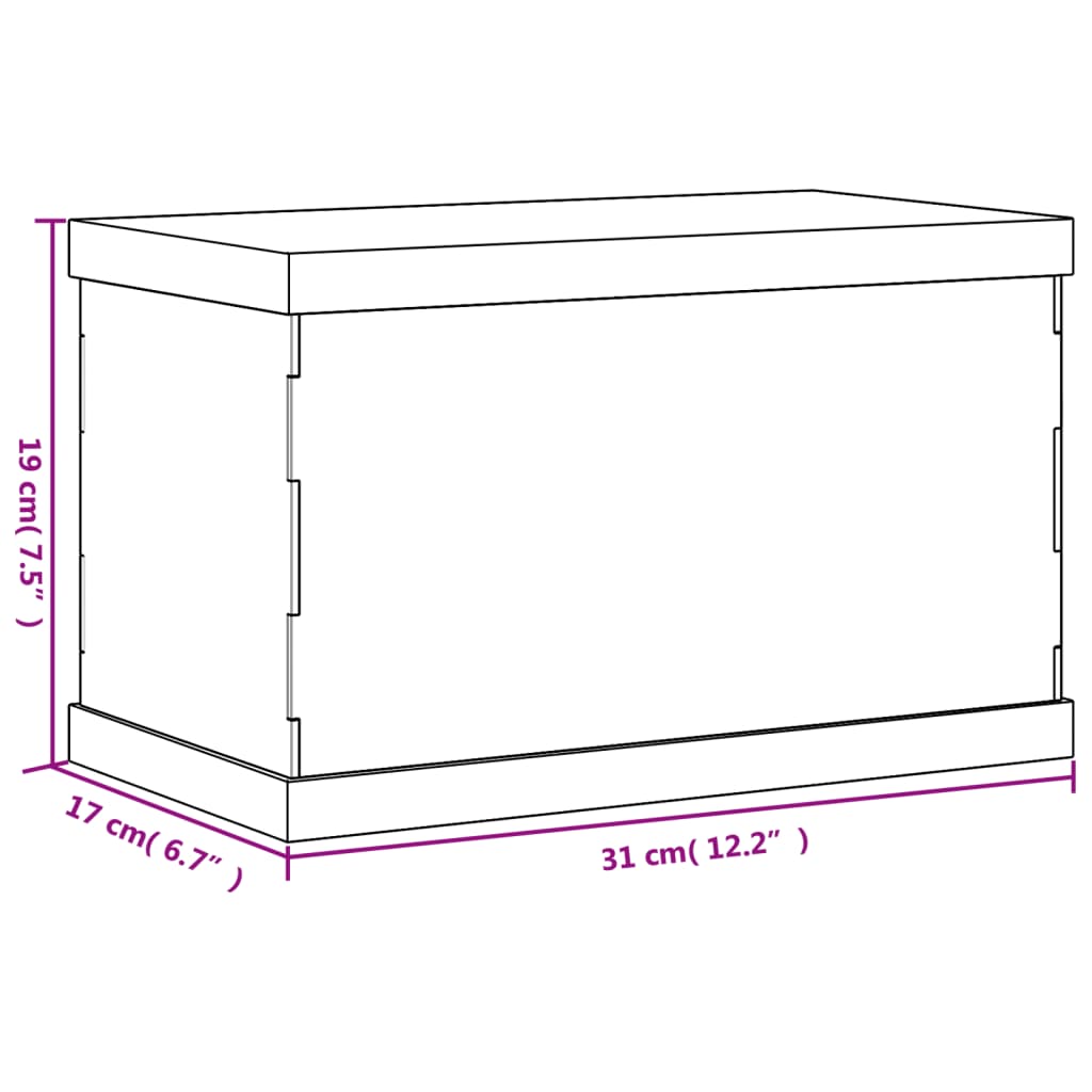 Коробка-витрина, прозрачная, 31x17x19 см, акрил
