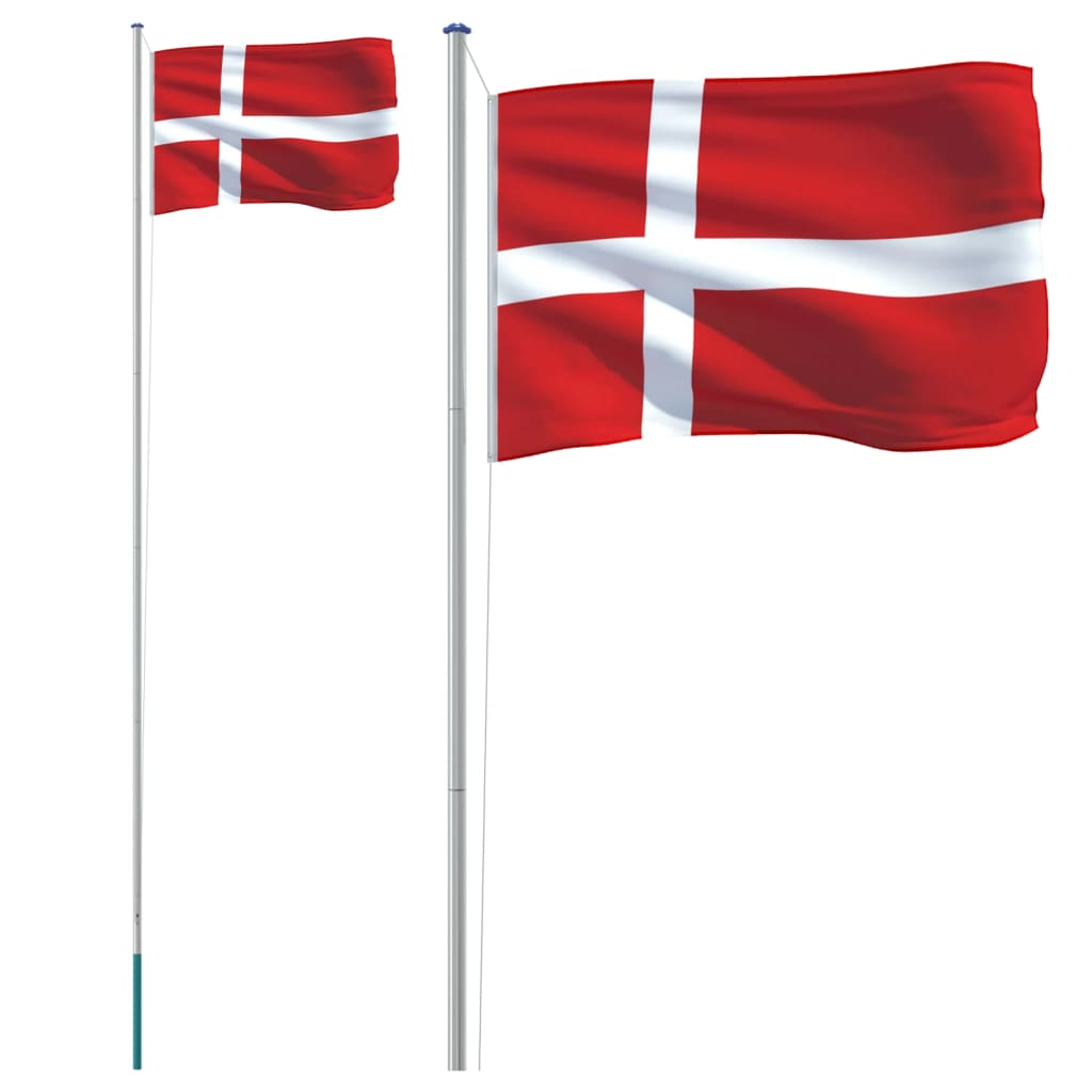 Dānijas karogs un masts, 6,23 m, alumīnijs