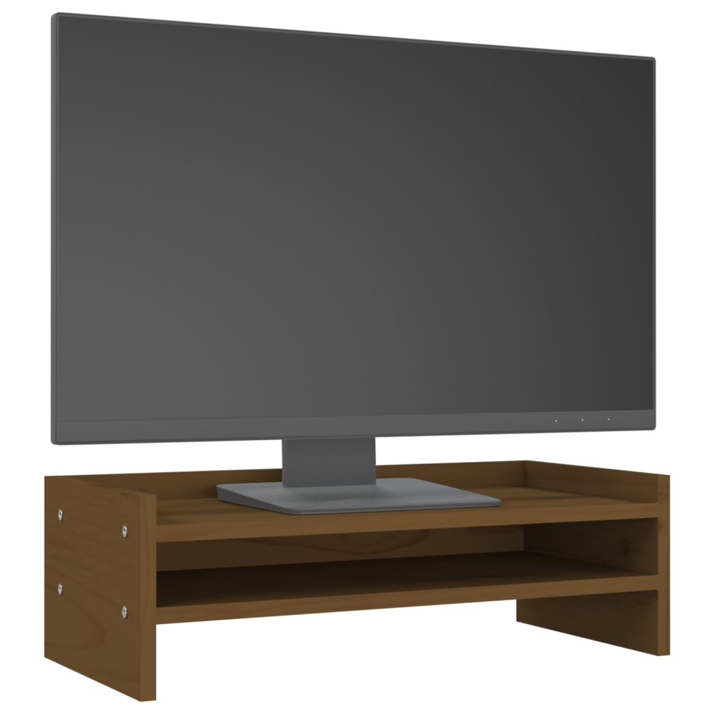 monitora paliktnis, medus brūns, 50x24x16 cm, priedes masīvkoks