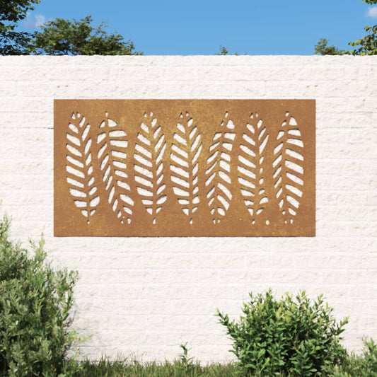 garden wall decoration, 105x55 cm, steel, rust effect