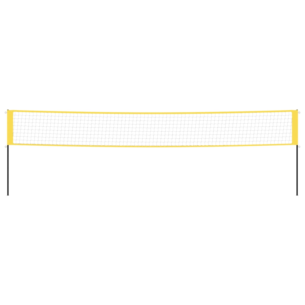 badmintona tīkls, dzeltens un melns, 600x155 cm, PE audums