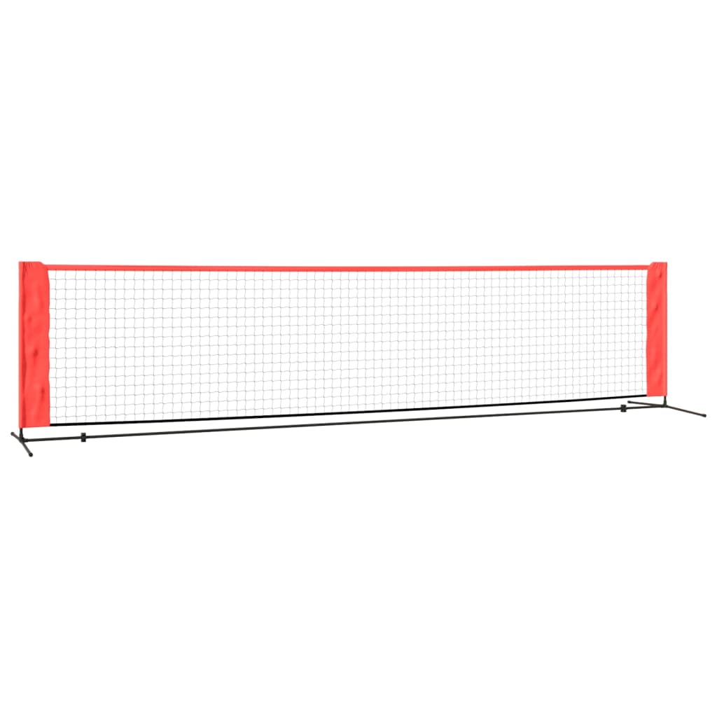 tenisa tīkls, melns, sarkans, 400x100x87 cm, poliesters