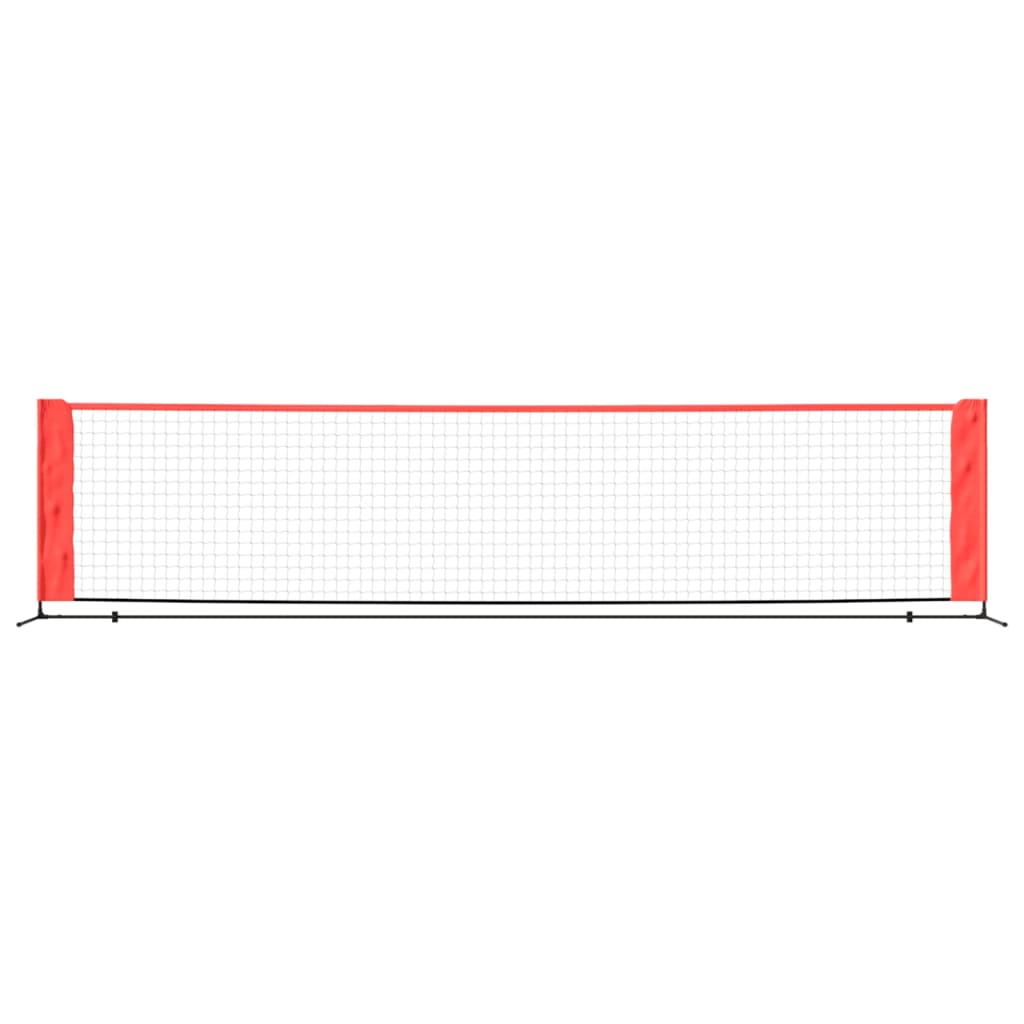 tenisa tīkls, melns, sarkans, 400x100x87 cm, poliesters