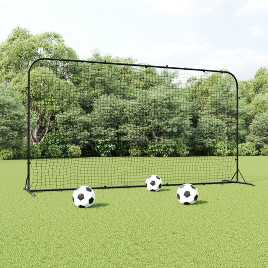 soccer rebound net, black, 366x90x183 cm, HDPE