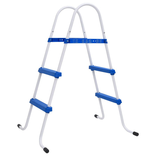 pool ladder, blue and white, 84 cm, steel